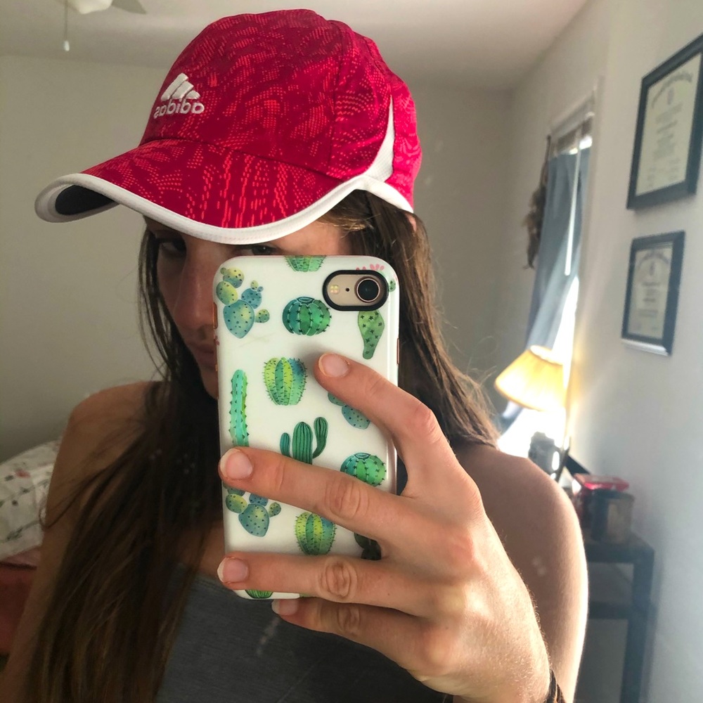Pink adidas hat